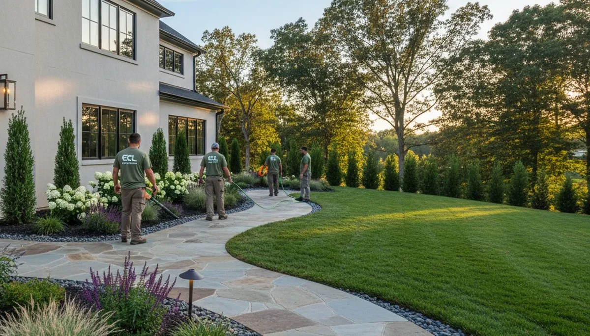 Landscaping team serving Charlotte, NC with professional lawn and garden care services